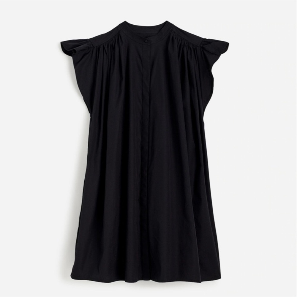 Madewell Dress S Flutter Sleeve Black - Picture 6 of 10